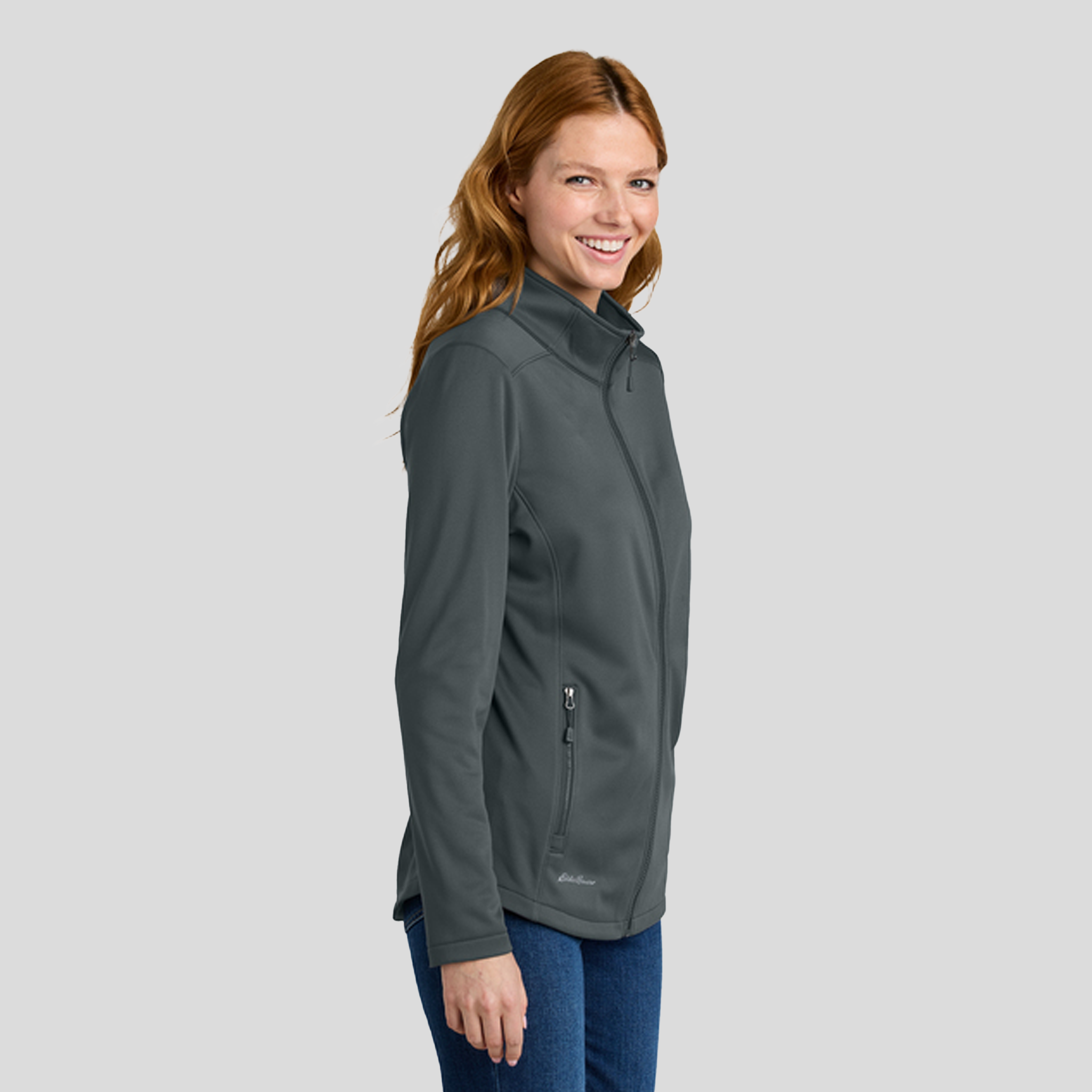 Womenβs Smooth Mid Layer Fleece Full-Zip | Iron Gate