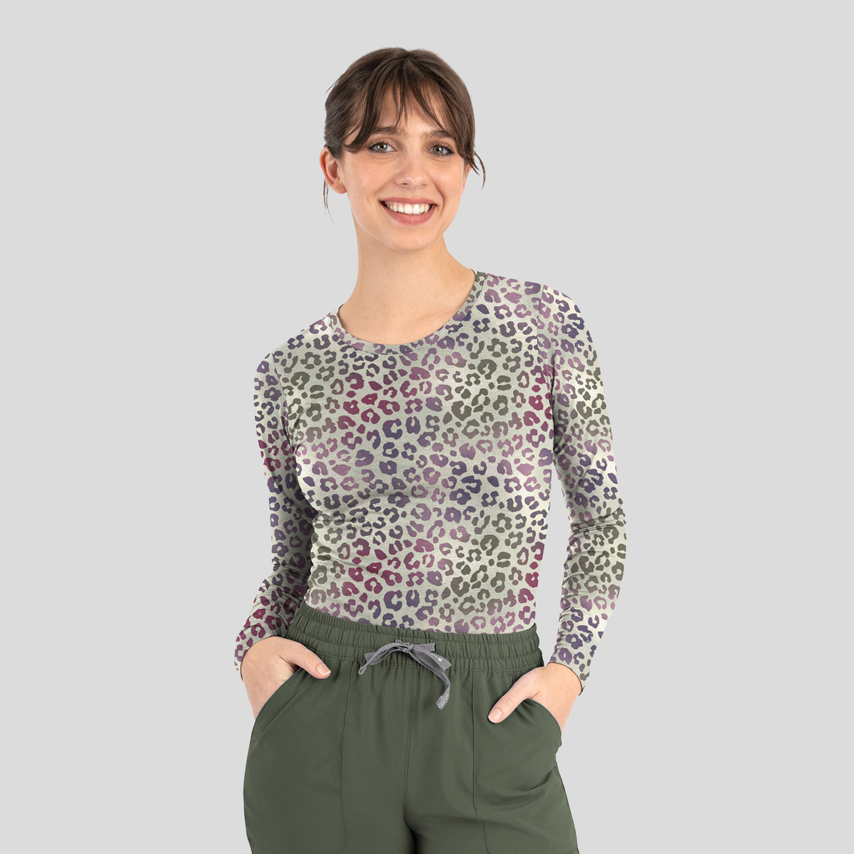 Women's Basic Long Sleeve Under Scrub Tee | Pretty Wild