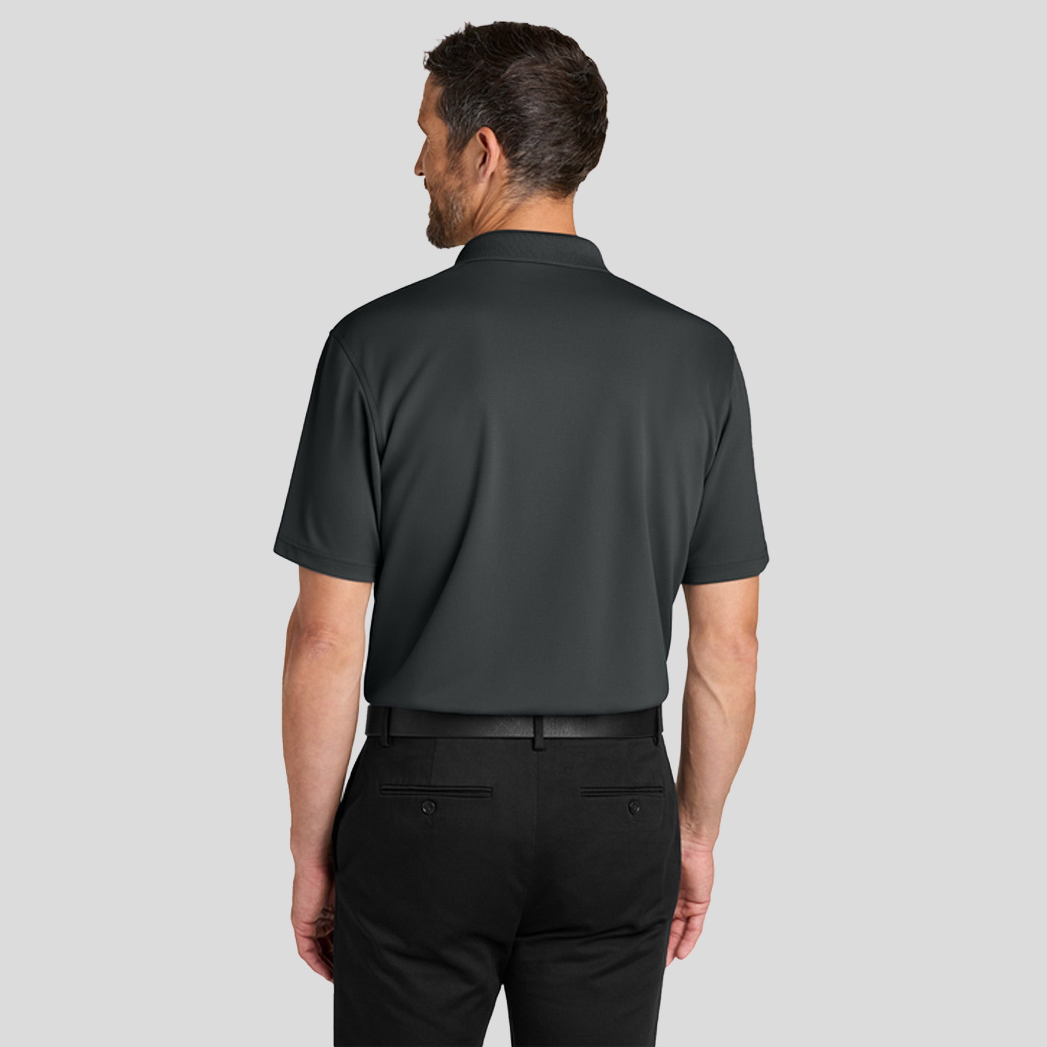 Men's Dry Zone® Stain-Release Grid Polo | Seal Grey